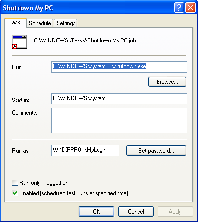 Shutdown Command In Windows Vista