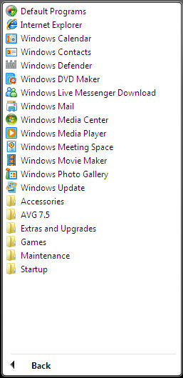 The Windows Vista Start Menu